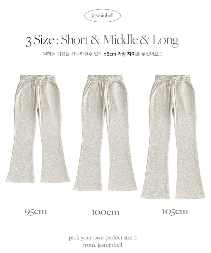 [3 Lengths] Everyday Bootcut Sweatpants(Grey)