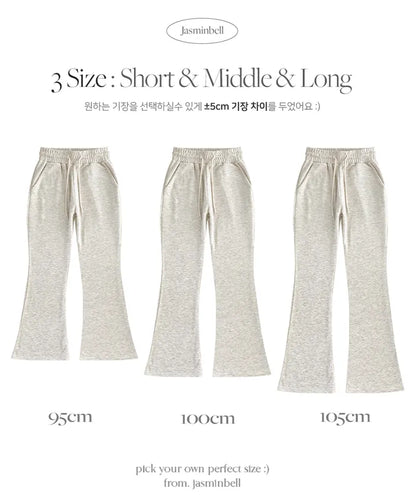 [3 Lengths] Everyday Bootcut Sweatpants(Grey)