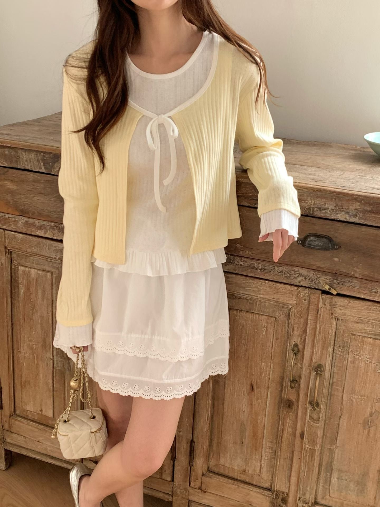 Romance Ribbon Colour-Block 2-Piece Set(3 colors)