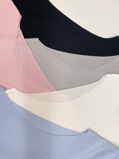 Slouchy Boat-Neck Lightweight Knit Top(5 colors)