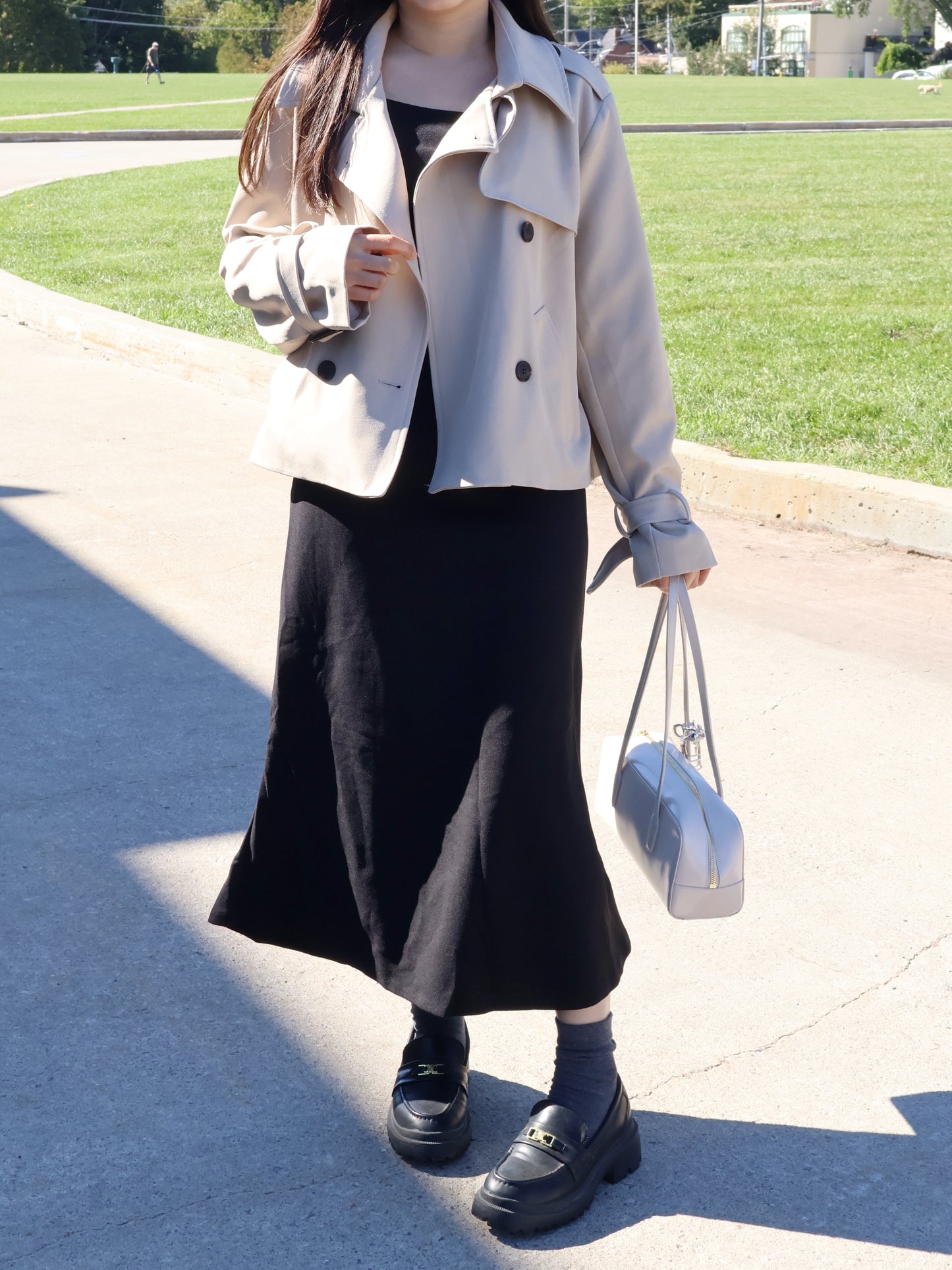 Classic Double-Row Button Oversized Trench Coat