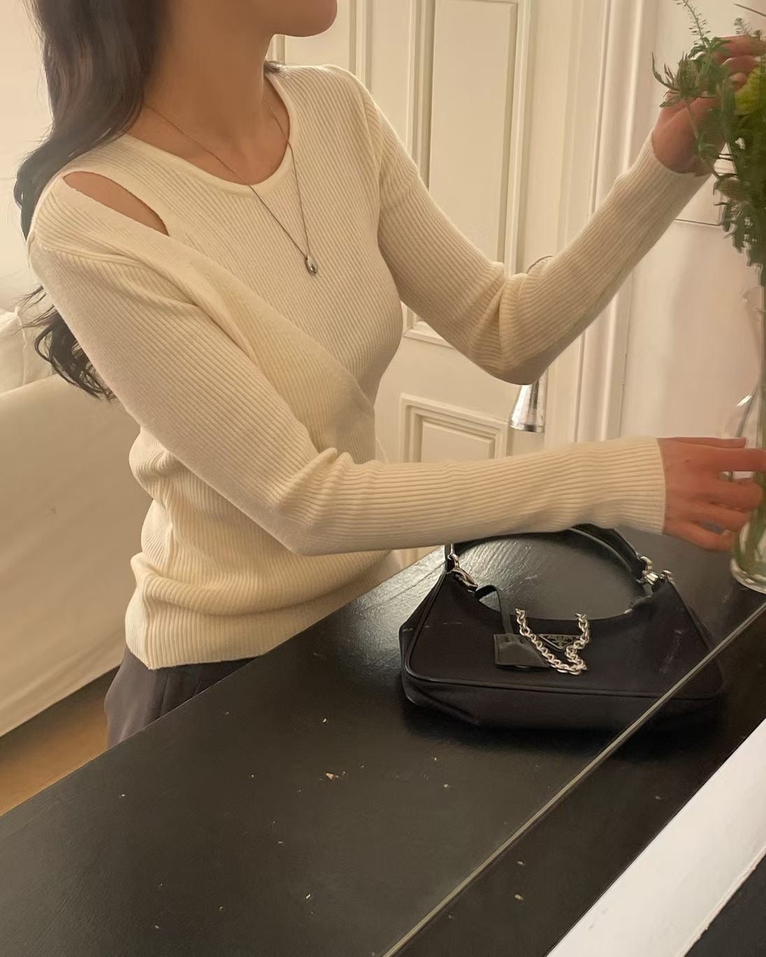 Elegant Wrap-Front Knit Top(4 colors)