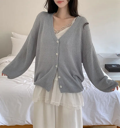 Daily Loose Fit Boucle Cardigan(5 colors)