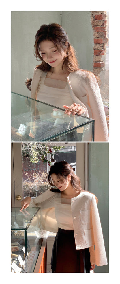 Romantic Sheer Square Neck Tee(3 colors)