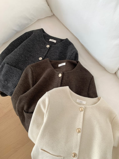 [8% Wool] Coco Teddy Tweed Jacket(3 Colors)