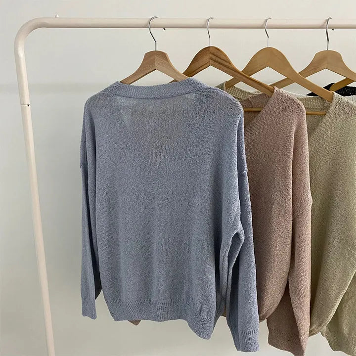 Daily Loose Fit Boucle Cardigan(5 colors)