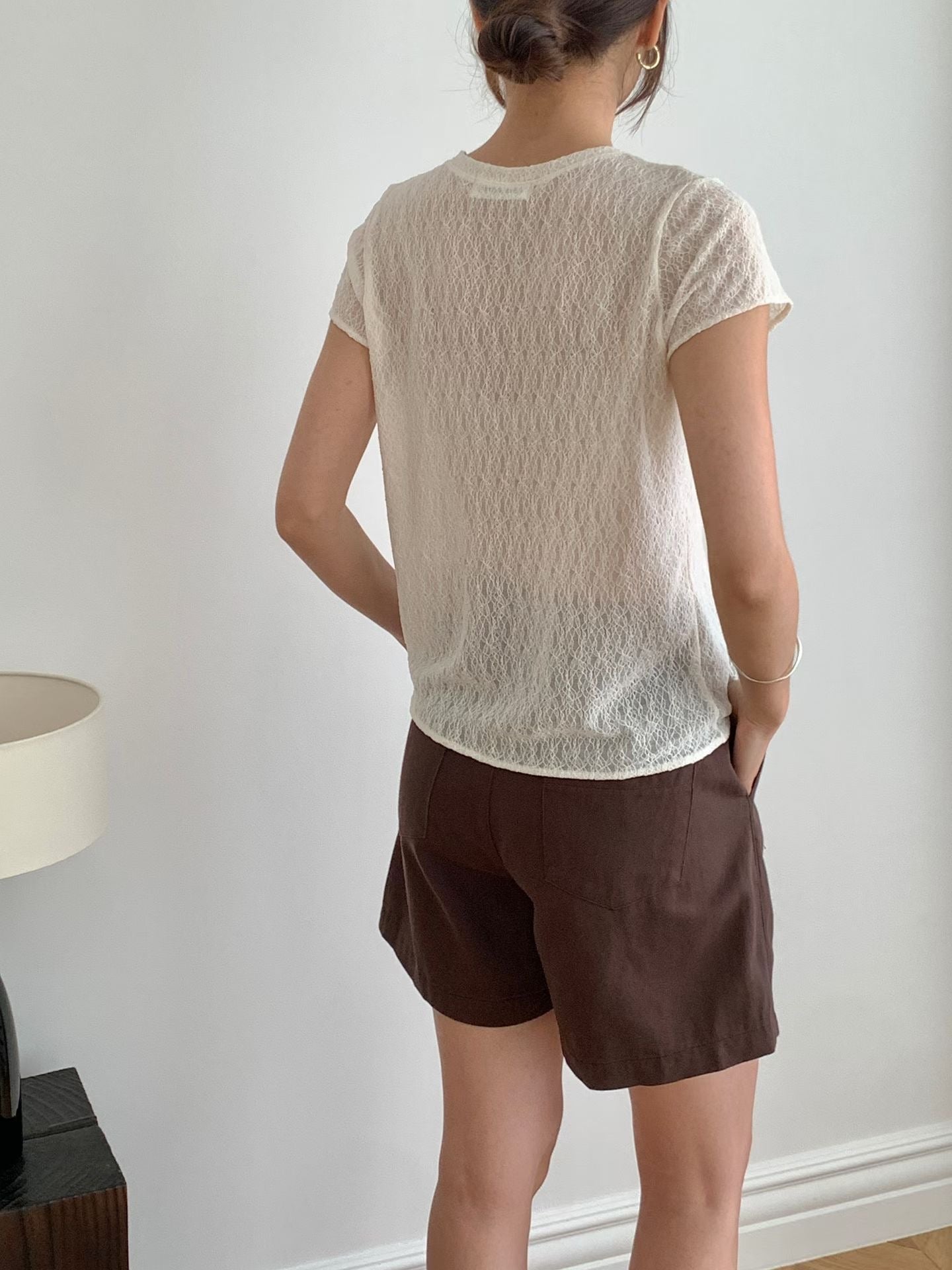 Romantic Sheer Lace Top(2 colors)