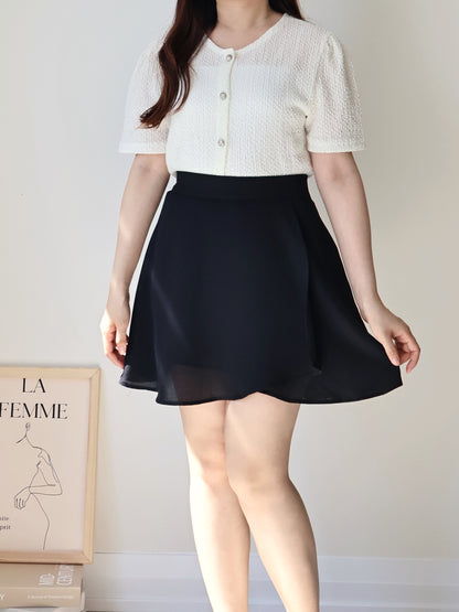 2-Way Elegant Textured Snowflake Cardigan(Ivory)