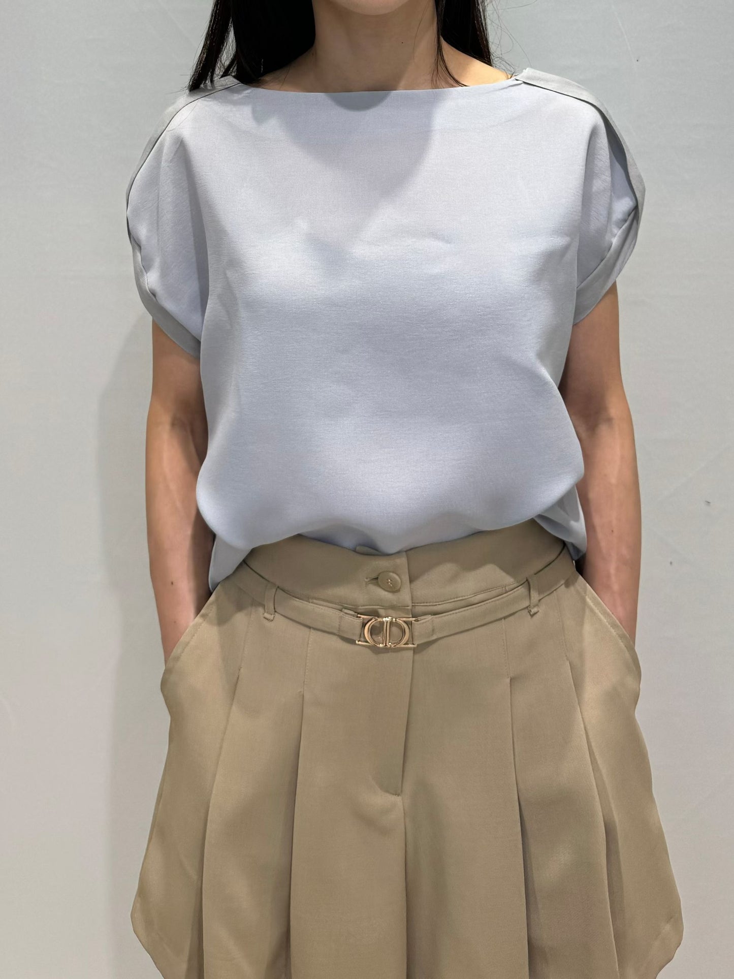 Elegant Boat Neck Loose Fit Blouse(3 colors)