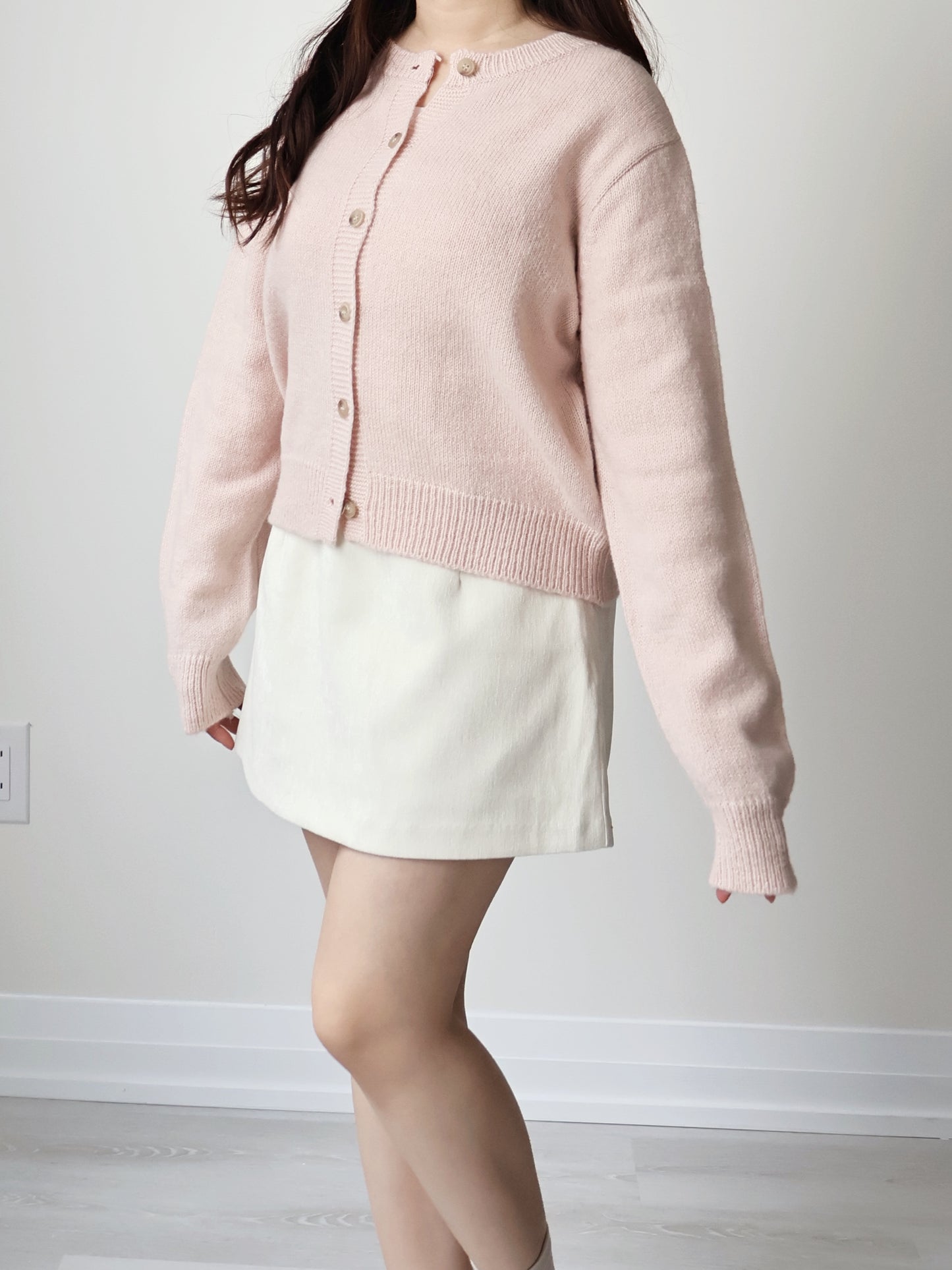[20% WOOL] Cloud-Knit Crew Neck Cardigan(4 colors)