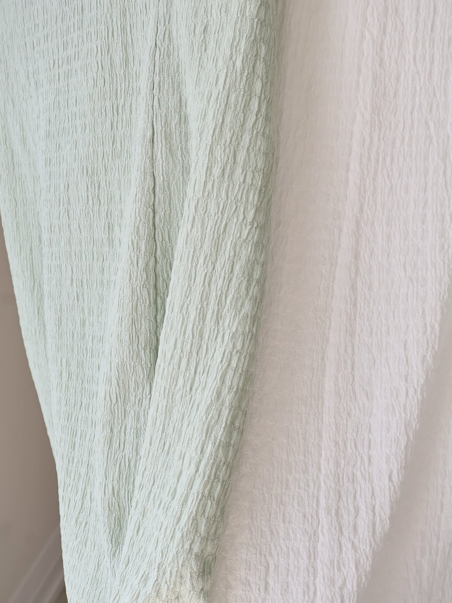 [Wrinkle-Free] Elegant Crinkle Mermaid Midi Skirt(Ivory)