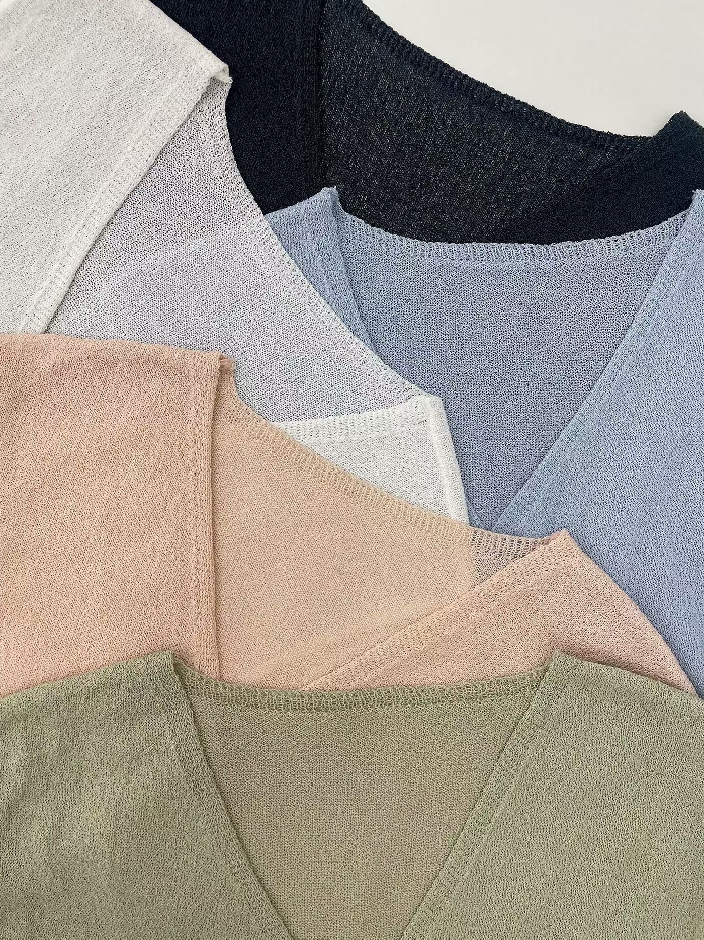 Elegant Tie-Detail Wrap Knit Top(5 Colors)