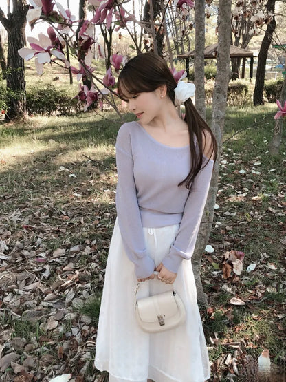 The Chérie One-Shoulder Knit Top(5 colors)