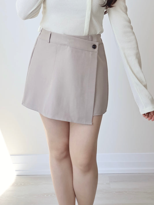 -5KG Layered A Line Culotte Skort(Beige)