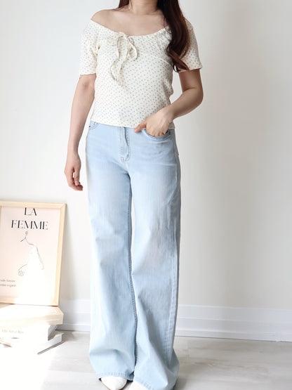 2-way Smocked Floral Tie-Up Top(3 Colors)