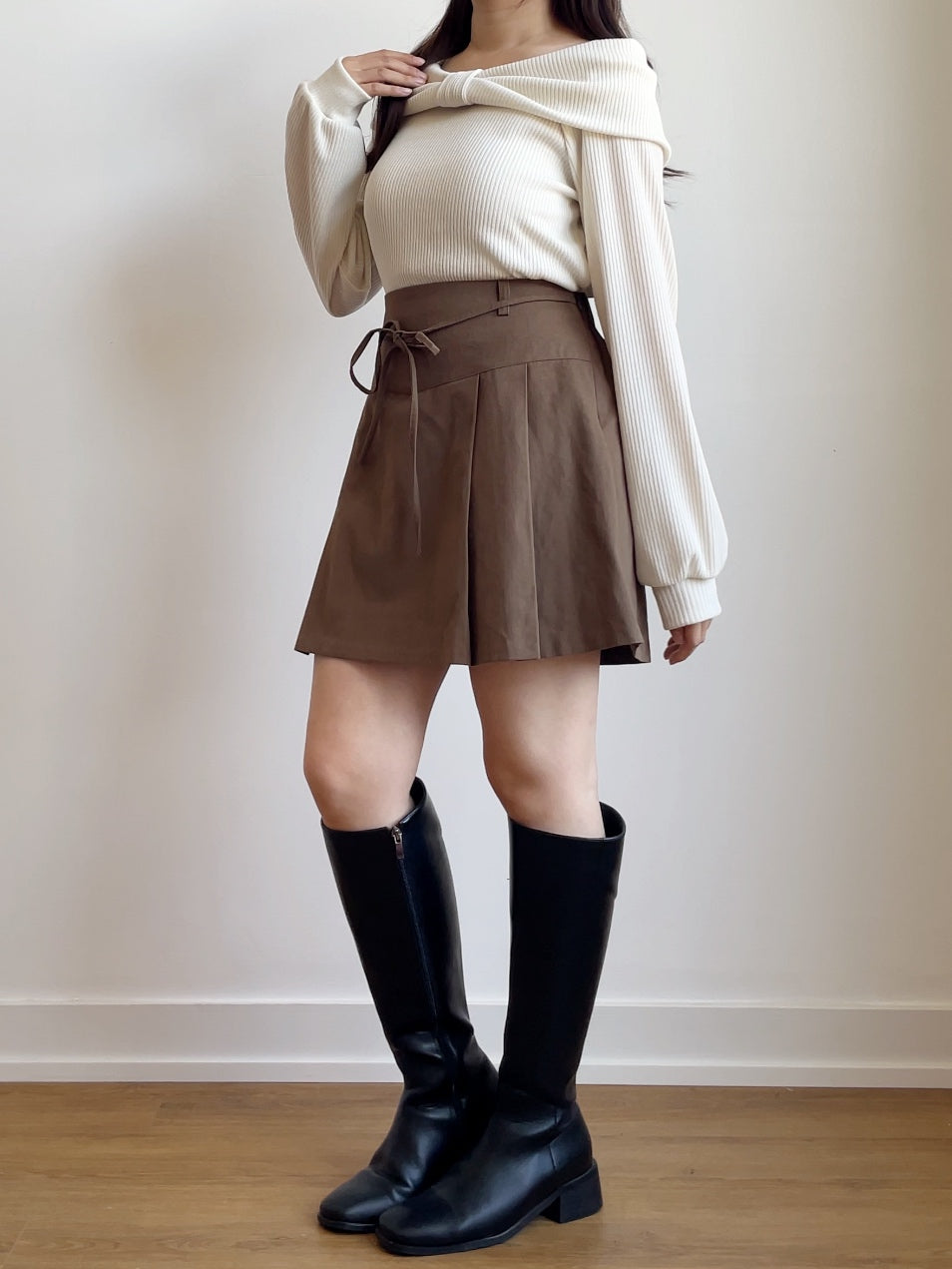 Christmas Choice🤶🏻Elegant Ribbon Top(Ivory)