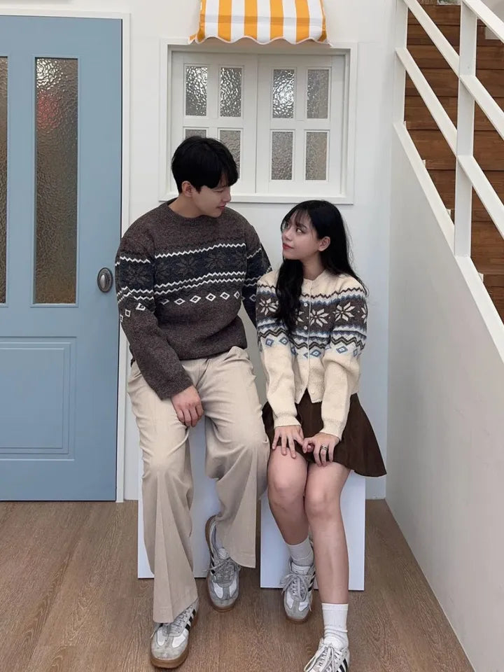 Nordic Snowflake Pattern Sweater