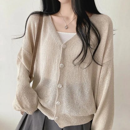 Daily Loose Fit Boucle Cardigan(5 colors)