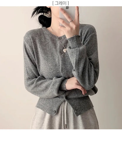 Daily Round Knit Cardigan(10 colors)
