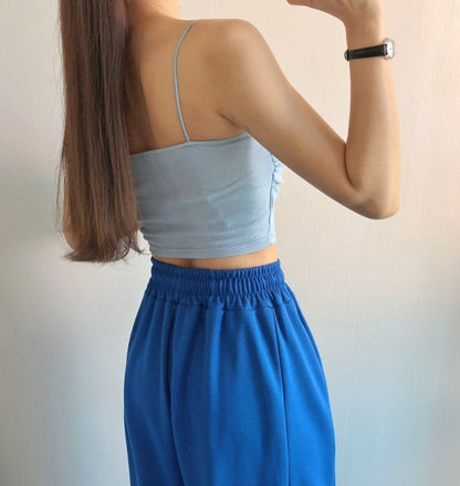 Everyday Straight-Neck Strap Cloud Touch Bra Top(4 Colors)