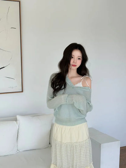 [20% wool] Henley Neck Loose-Fit Basic Knit Top(9 colors)