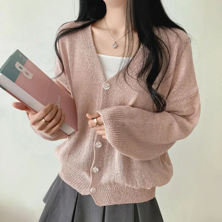 Daily Loose Fit Boucle Cardigan(5 colors)