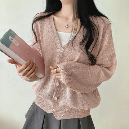 Daily Loose Fit Boucle Cardigan(5 colors)