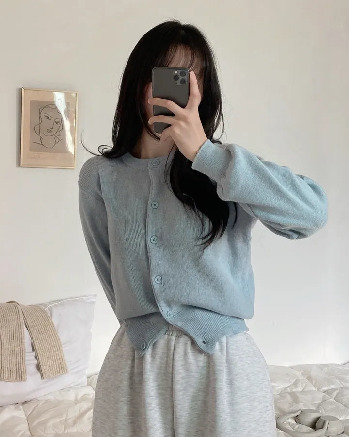 Daily Round Knit Cardigan(10 colors)