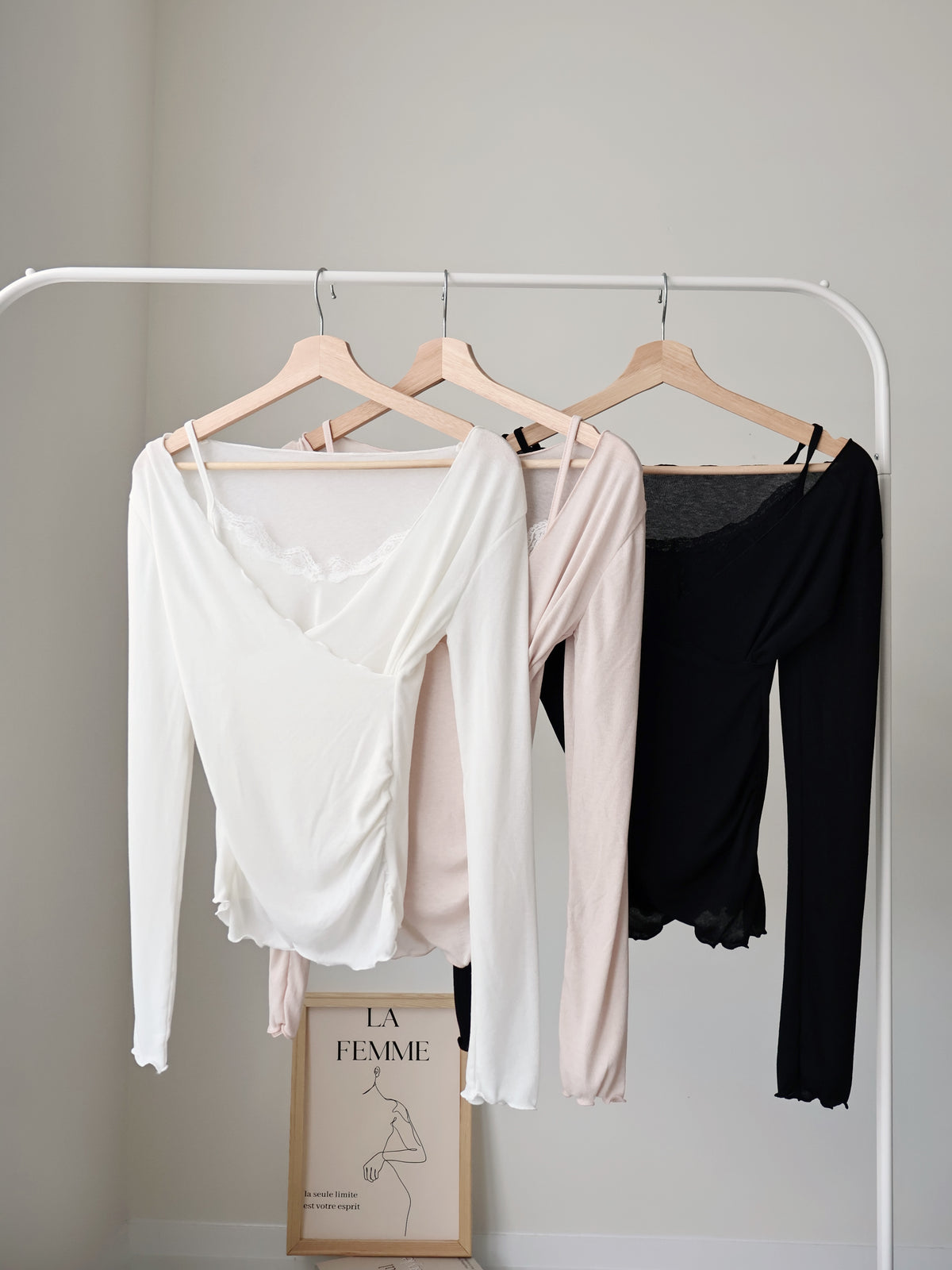 Romantic Lace Layered 2-Way Top(Peach)