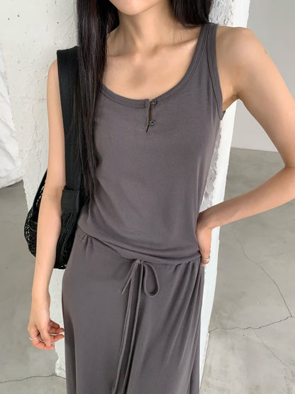 Minimalist Bound-Edge Soft Basic Tank Top(5 colors)