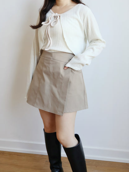 Milky Ribbon Two-Piece Set(Cream)