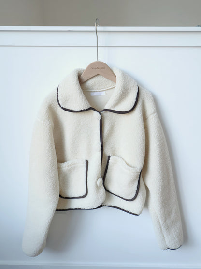 Teddy Bear Coat(IvoryxBrown)