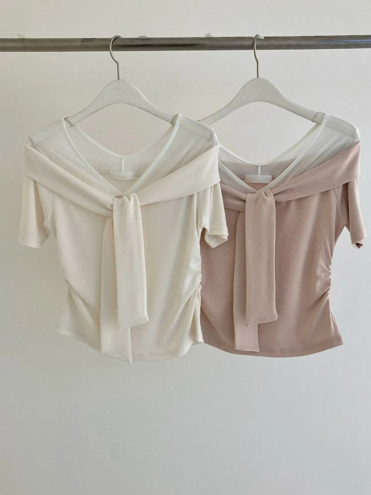 Romantic Tie-Neck Sheer Chiffon Top(2 Colors)