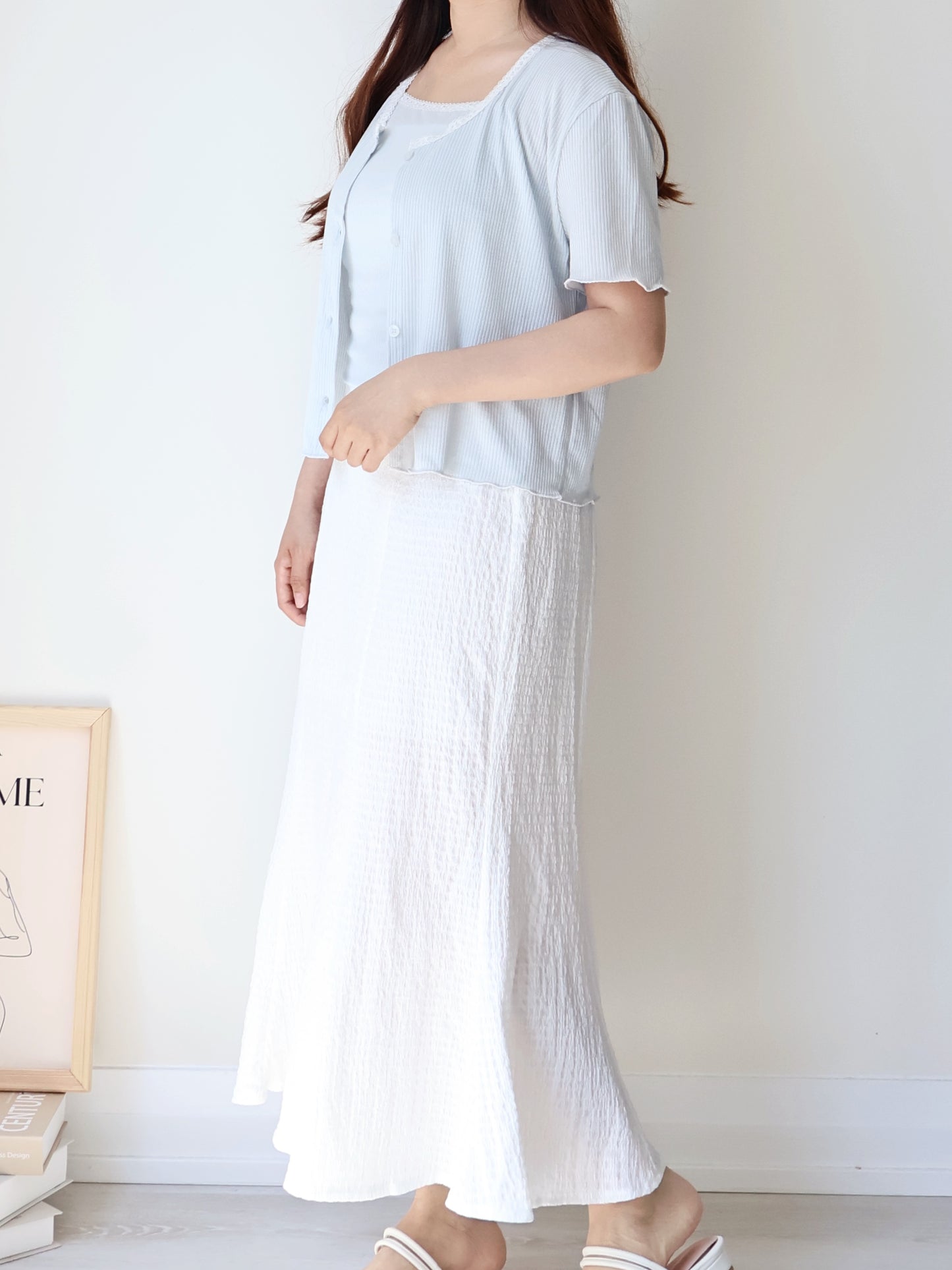 Ethereal Silk-Touch Modal Lace Trim Cami+cardigan Set(3 colors)