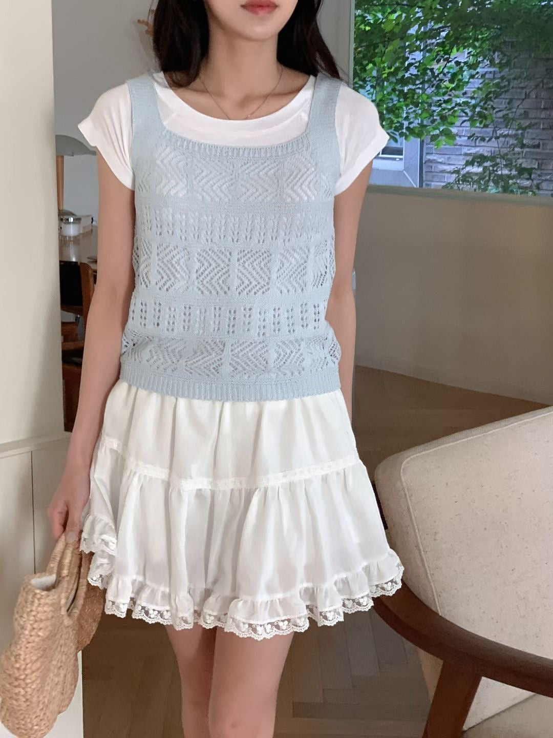 Bohemian Hollow-Out Knit Vest(4 Colors)