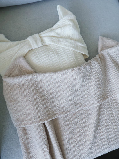 Romantic Bowknot Top(Cream)