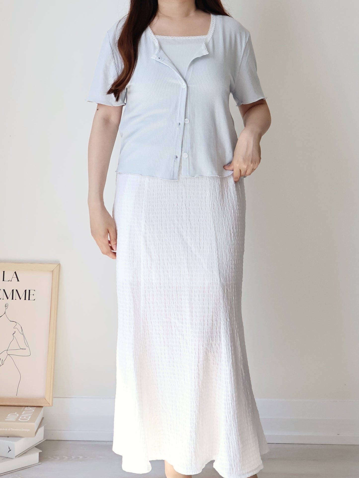 Ethereal Silk-Touch Modal Lace Trim Cami+cardigan Set(3 colors)