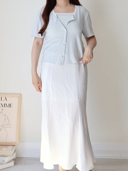 Ethereal Silk-Touch Modal Lace Trim Cami+cardigan Set(3 colors)