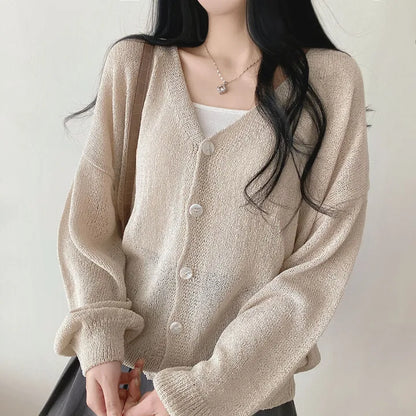 Daily Loose Fit Boucle Cardigan(5 colors)