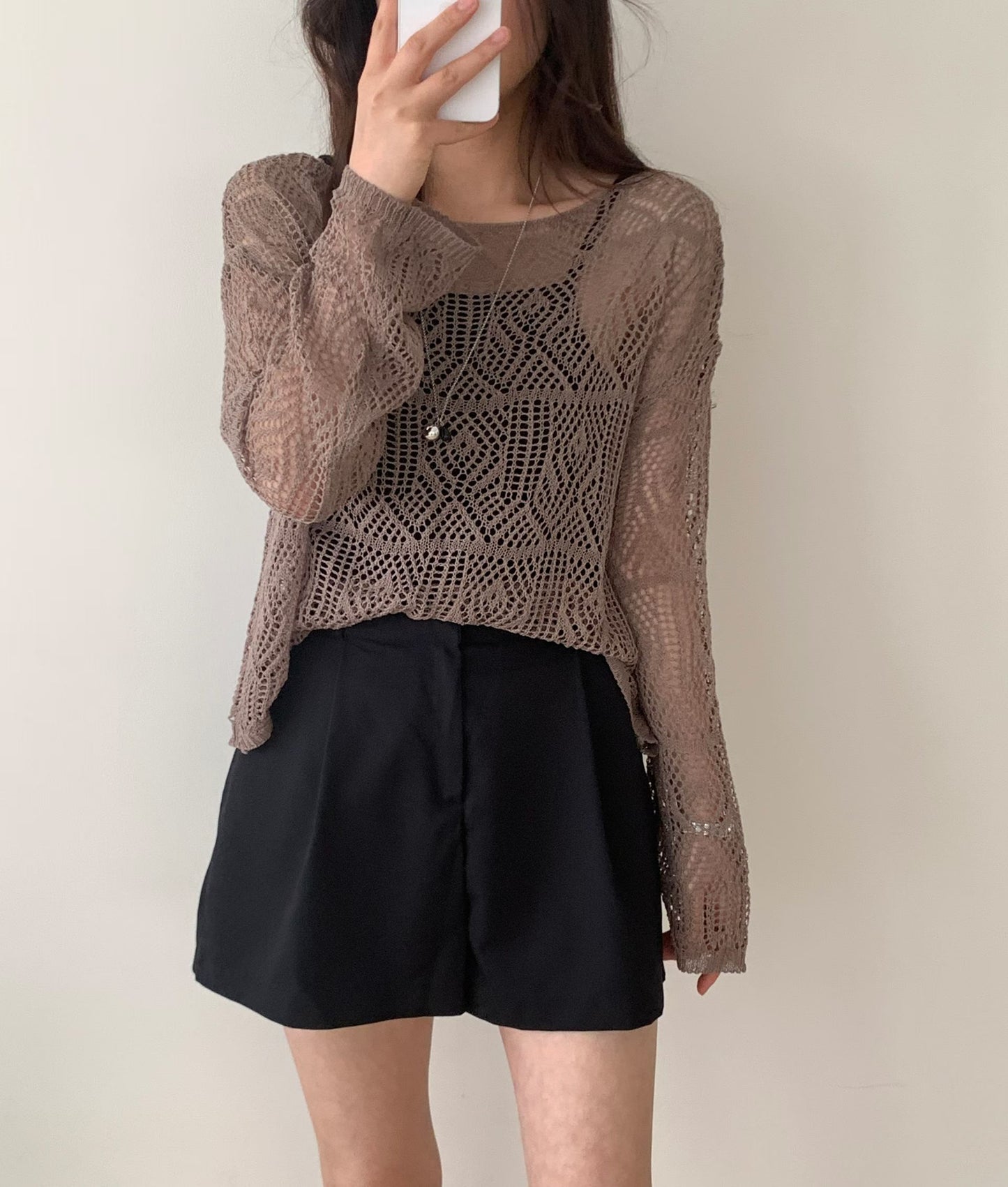 Boat Neck Open Stitch Loose Fit Sweater(3 colors)