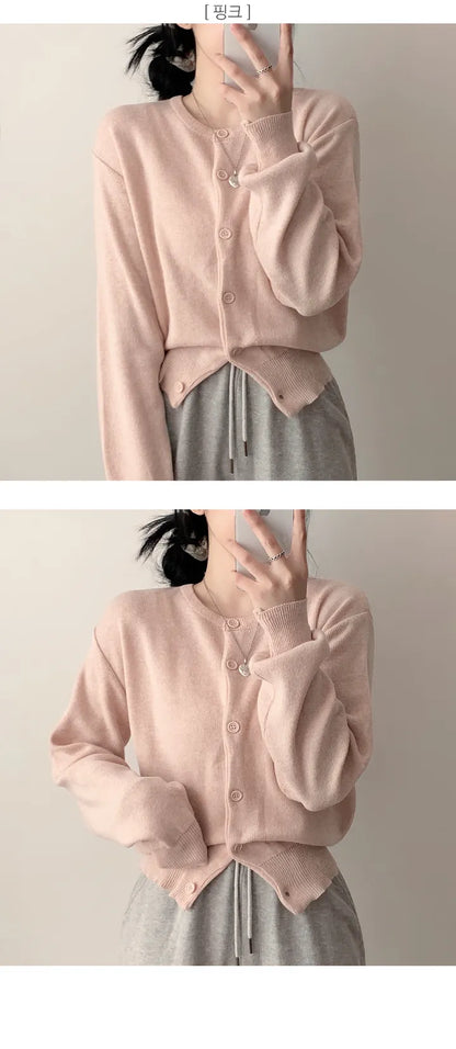 Daily Round Knit Cardigan(10 colors)