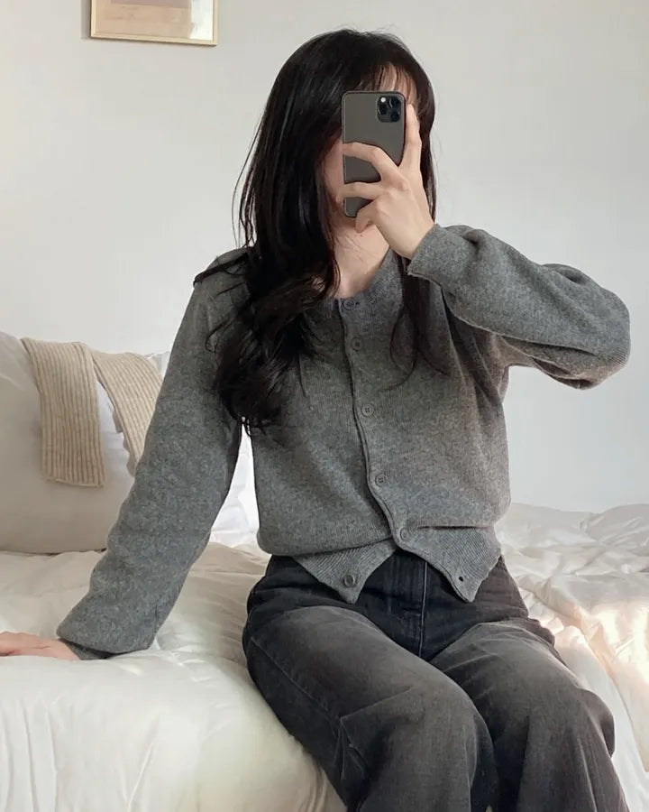 Daily Round Knit Cardigan(10 colors)