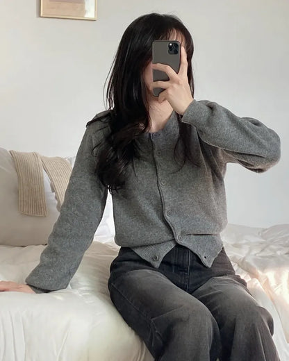 Daily Round Knit Cardigan(10 colors)