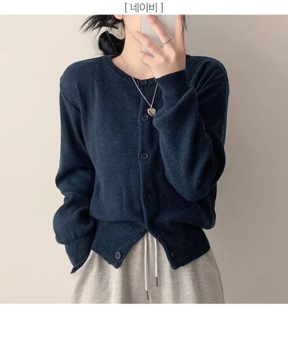 Daily Round Knit Cardigan(10 colors)