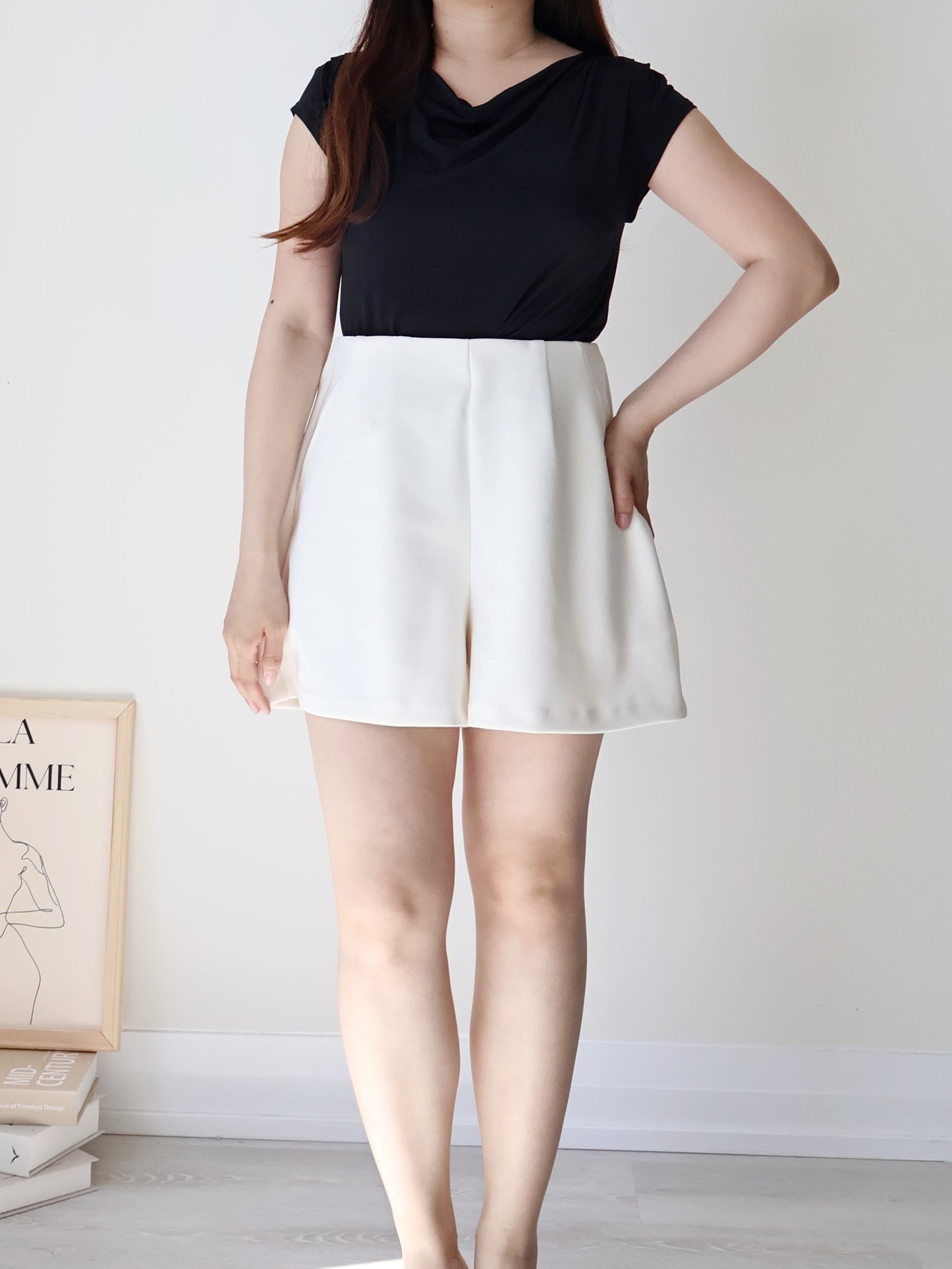 [2-Way] Elegant Icy-Cool Breathable Draped Top(Black)