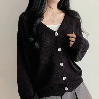 Daily Loose Fit Boucle Cardigan(5 colors)