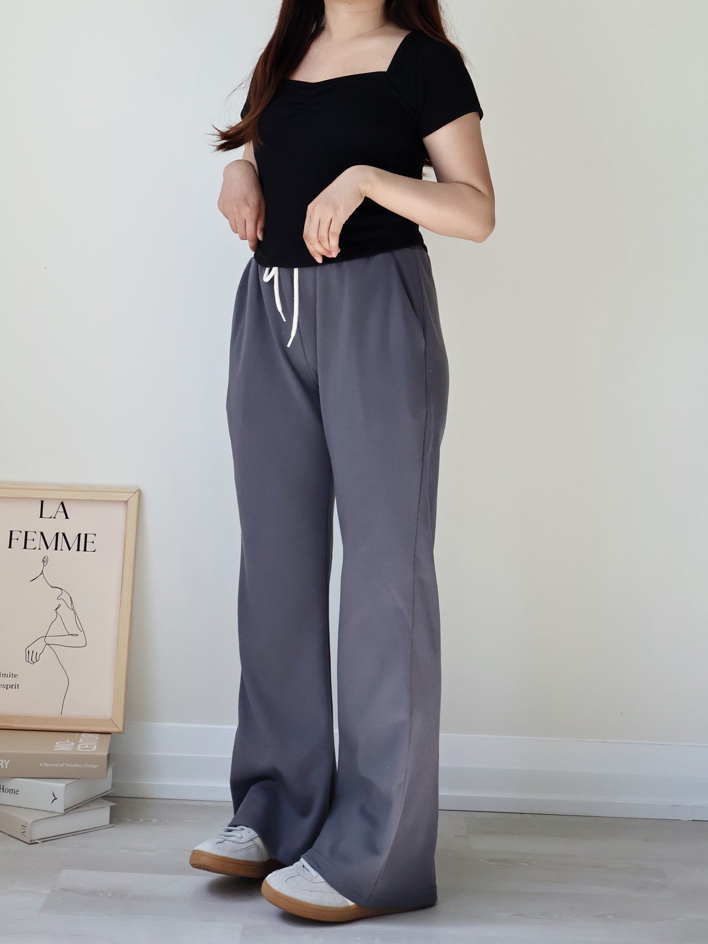 [3 Lengths] Everyday Bootcut Sweatpants(Charcoal)