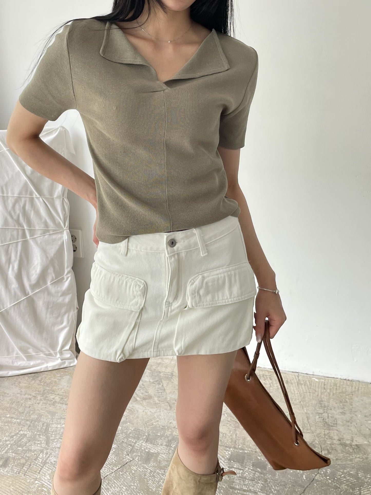 Relaxed Collared Breezy Linen Top(5 Colors)
