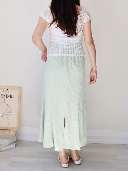 French Daisy Lace Layered Tie-Front Top(Ivory)