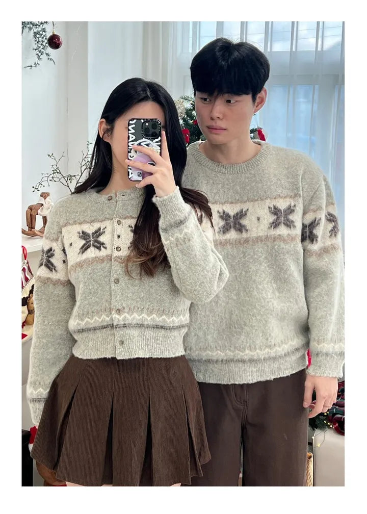 Winter Nordic Snowflake Sweater
